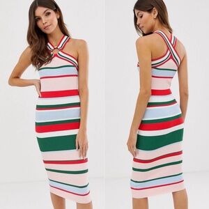 Ted Baker Lyndiaa Tutti Frutti Bodycon Ribbed Knit Sweater Dress 4